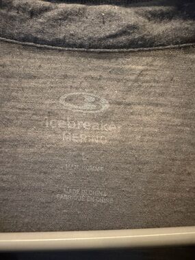 Icebreaker Heather Gray Merino Tee with Subtle Logo